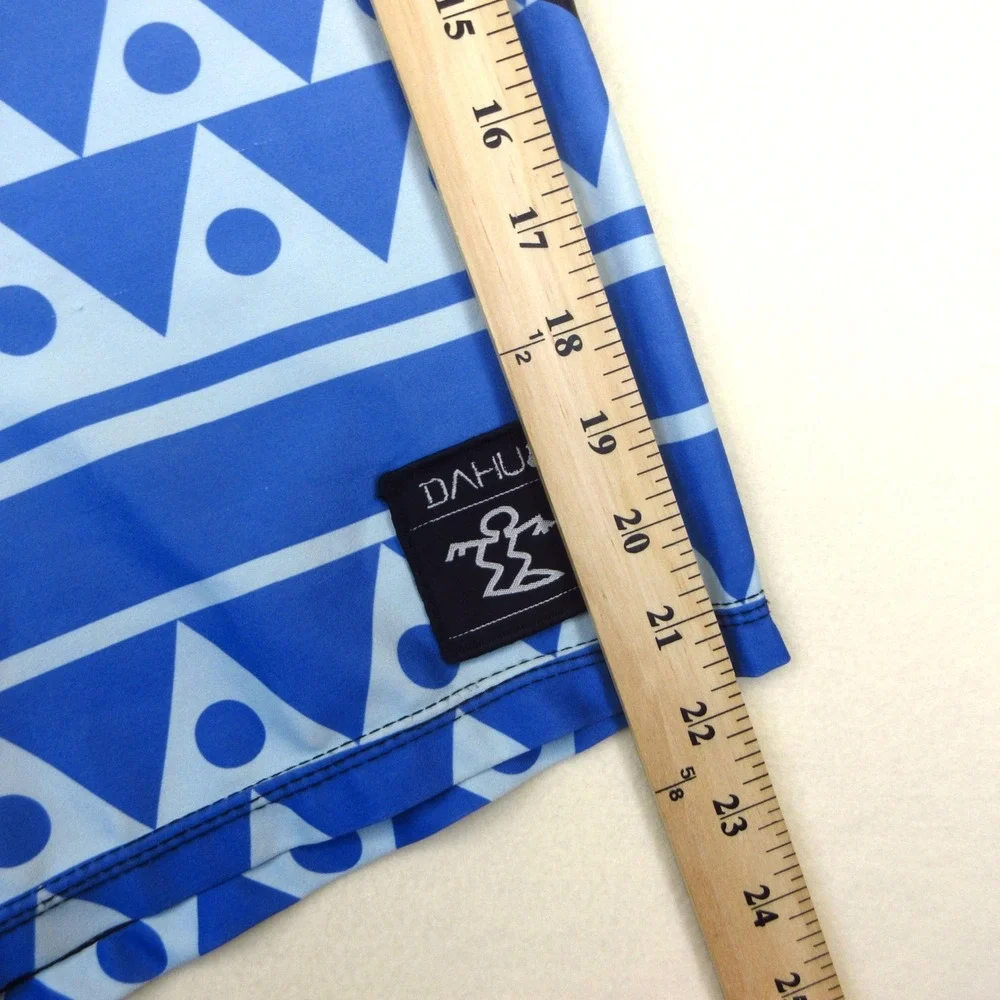 DaHui Board‎ Shorts Mens 38 Blue Black Geometric Print Surf Swim